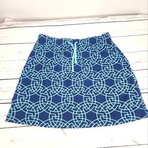 Title Nine Nylon Spandex Drawstring Waist Skirt Nylon Spandex Geometric S